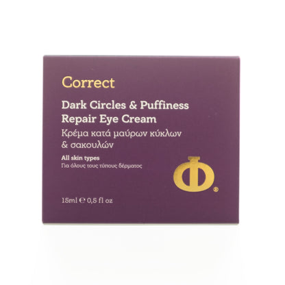 Philab Dark and Puffiness Repair Eye cream packaging with purple background and gold logo.